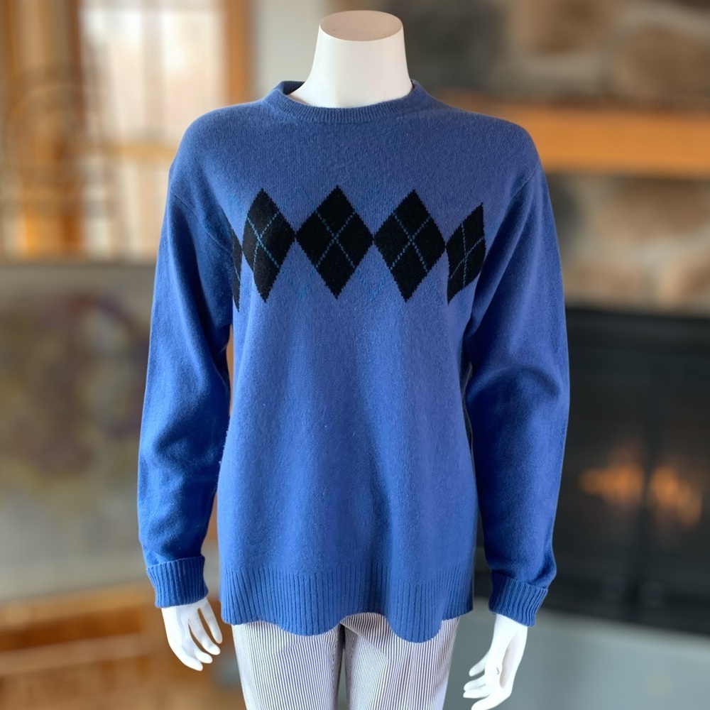 Spring + Mercer unisex argyle cashmere sweater